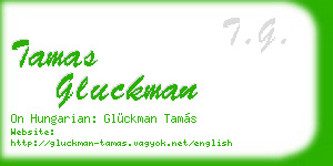 tamas gluckman business card